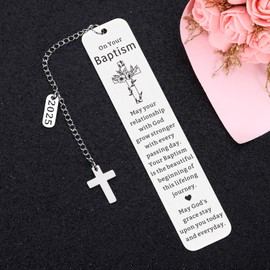 Baptism Gifts for Girl, Easter Basket Stuffers for Teens, First Communion Gifts for Girls, Religious Christian Gifts Bookmark for Women Girls, Catholic Bible Confirmation Gifts for Teenage Girl