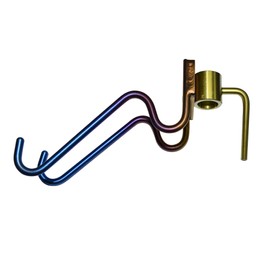 64 Titanium Backkan Holder for Piton Thickness Φ0.6 inch (16 mm), Rainbow Shiny Anodizing (16)