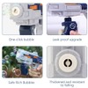 Electric Bubble Machine Gun for Kids Summer Soap Water Bubble