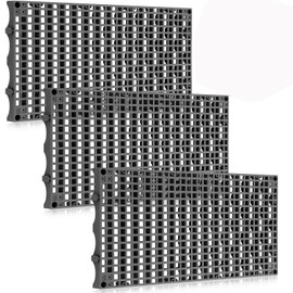 DoubleFill 3-Pack 24 Inch x 12 Inch Heavy Duty Fountain Basin Grate for Pond and Water Garden Features and More Snap-Together - Hide Reservoir, Rocks, Other Decorative Objects Black