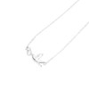 Silver Pendant Necklace Beautiful Elegant Adjustable Cute Dove Bird Pendant