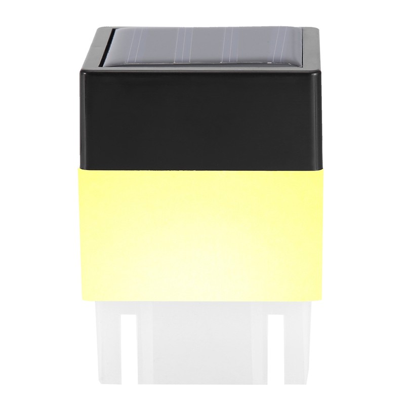 Solar Powered LED Square Warm White Light for Garden Fence