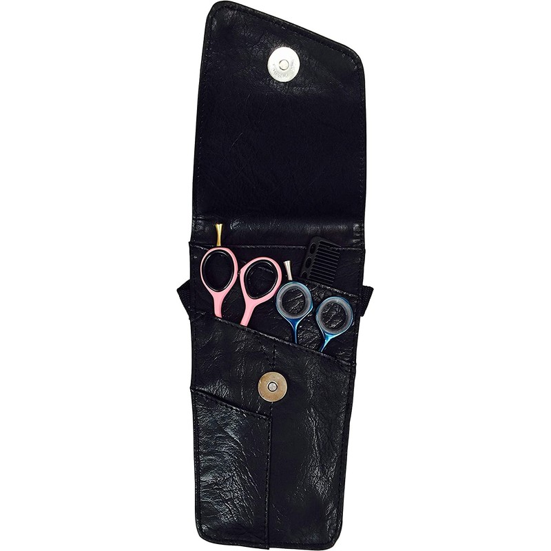 Professional Hairdresser's Stylish Tapered Scissor Pouch - Holds Scissors, Combs,