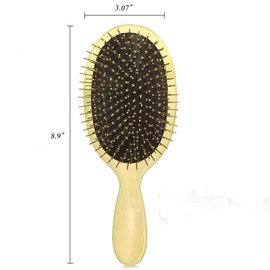 Hair brush lightweight durability combs after shower Through Tangles Elegant no pain all Hair Types (Wet Dry long thick fine wavy sensitive scalp) Women & Men Kids-Wire Gift for friend (GOLDEN)