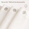 DUKIYO Extra Long Linen 84 Inch Shower Curtain Neutral Modern