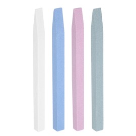 sourcing map 4pcs Pumice Stone Nail File, Pumice Nail Polishing Stick Cuticle Remover Pusher, Professional Quartz Stone Nail Filing Buffer Manicure Tool for Salon Nail Art Care