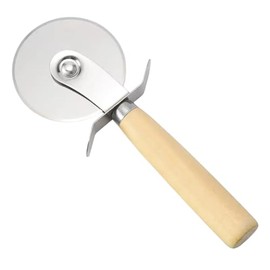 Ashton and Finch Wooden Pizza Cutter – Pizza Master Engraved Rubber Wood Handle & Stainless Steel Blade – 17.5x6cm, 53g