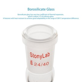 StonyLab Enlarging Adapter Connecting Adapter from 24/40 to 14/20 Glass Joint Lab Glassware Supply