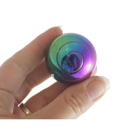 1 Colorful Spinning Gyroscope Fidget Desk Toy - Spiral Mesmerizing Unique - Hypnotic Fun to Watch Hypnotizing (1 Colorful Sphere)