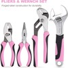 FASTPRO 198-Piece Pink Tool Set, Household Repairing Tool Set with