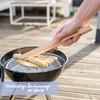 Papierdrachen Wooden Barbecue Tongs with Engraving Grandpa Set 02