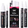 Mr. Pen- White Chalk Markers, 4 pcs, Assorted Size, Chalk