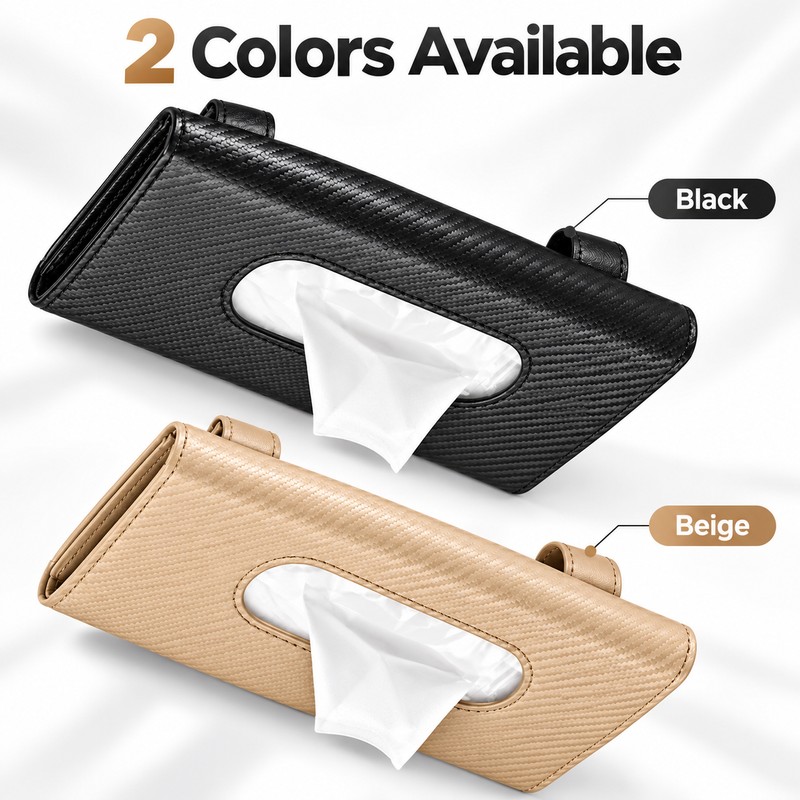 Car Sun Visor Tissue Holder for Easy Access – Microfiber