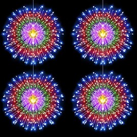 Fairy Lights Battery Operated Wire Lights,225 LED DIY 8 Modes Dimmable Lights with Remote Control, Waterproof Decorative Hanging Starburst Lights for Christmas, Home, Patio, Indoor Outdoor Decoration