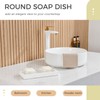 2 Pack Bathroom Soap Dishes, Transparent Round Soap Tray for