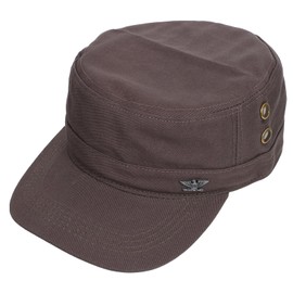 LIFKOME Men's Fashion Hat Durable Outdoor Sun Hat Cotton Flat-top Size for Men Green