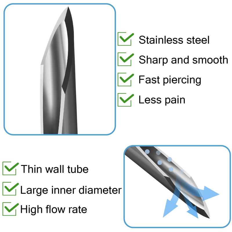 100Pack 27Ga 1/2 inch, Lab Dispensing Accessories, Measurement, Refilling Inks