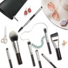 Reise-Make-up-Pinsel-Set, Make-up-Pinsel mit Etui für Foundation, Puder, Concealer, Lidschatten, 8