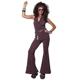 California Costumes 70's Halter Pant Set Adult Costume, Small Purple,Multi