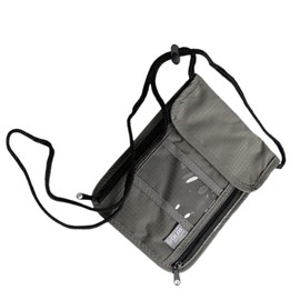 DOITOOL Compact Travel Wallet Neck Hanging Bag Multifunctional Passport Holder with Credit Phone Compartments for All Travelers Grey