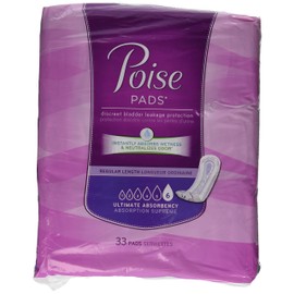 Poise Pads, Regular Length, Ultimate Absorbency 33 pads