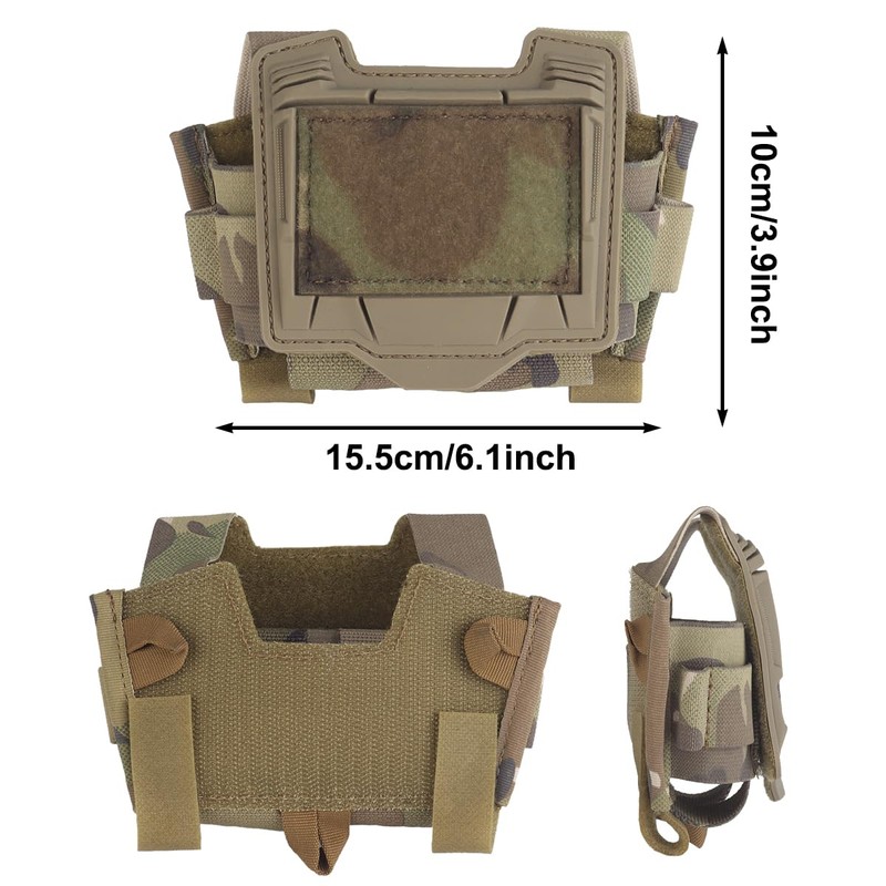 Tactical Helmet Battery Pouch Counterweight Pouch with Hook&Loop