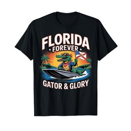 Florida Forever Gator Glory State Pride Design T-Shirt