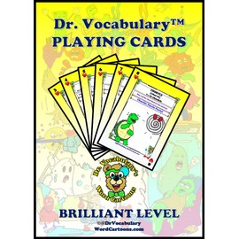 Dr. Vocabulary's Word Cartoons Playing Cards: Brilliant Edition -Bringing Kids Back Together.