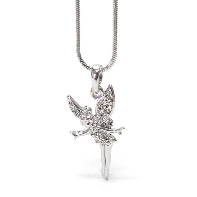 Mohani Gift Jewelry Tinkerbell Wendy Fairy Wings Cubic Zirconia Crystal