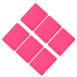 MECCANIXITY 6Pcs Iron-On Fabric Repair Patches, Rose Red, 4.9"x3.7", Rectangular, Floral, Solid Color