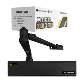 Heavy Duty, Commercial Door Closer D8000DA, ANSI Grade 1, UL 3 Hour Fire Rated, ADA Compliant, Delayed Action, Adjustable Spring Size 1-6 for Doors(44-330LB/30-60 in), Indoor/Outdoor(Matte Black)