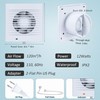 Hose Vary 4 Inch Wall-Mounted Exhaust Fan, Window Bathroom Fan,