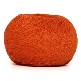 100% Alpaca Yarn Wool Set of 3 Skeins Fingering Weight - Heavenly Soft and Perfect for Knitting and Crocheting (Orange, Fingering)