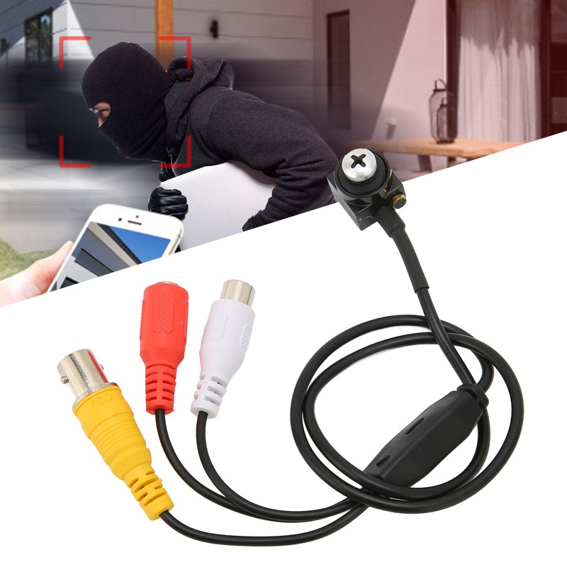 Mini Security Camera Waterproof Night Vision 170° Wide Angle NTSC
