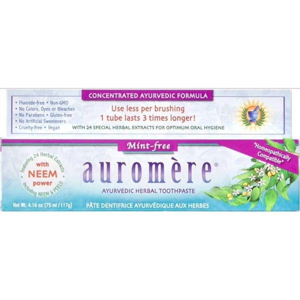 Auromere Ayurvedic Toothpaste Mint Free 117g