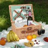 ZORMY Wicker Picnic Basket for 2 Person, Willow Hamper Basket