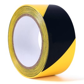 LELADY Black & Yellow Safety Warning Stripe Tape, 2 Inch x 108 FT, Warning Tape, Black & Yellow Caution Tape Floor Marking Tape, Black Yellow Tape for Marking Floor, Walls