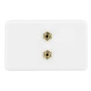 Selby Premium 1 Speaker Cable Banana Plug Socket Wall Plate