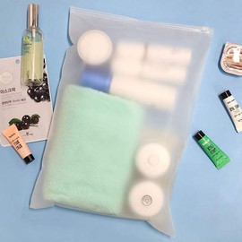 Translucent Zipper Bag 28x40 Travel Pouch Luggage Organizer Cosmetic Pouch Gift Wrapping / 반투명 지퍼백 28x40 여행파우치 케리어정리 화장품파우치 선물포장
