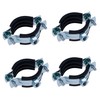 25-30 mm Pipe Clamp with Black Rubber Lining, Two-Part Pipe