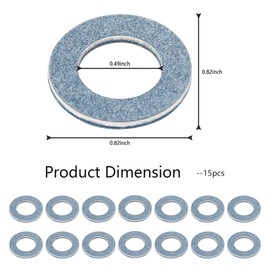 15PCS M12 Oil Drain Plug Gasket Compatible with Lexus Toyota Scion,Standard Car Accessories Oil Plug Gasket,Oil Drain Pan Crush Washer Replacement OEM#9043012031(for Toyota M12)