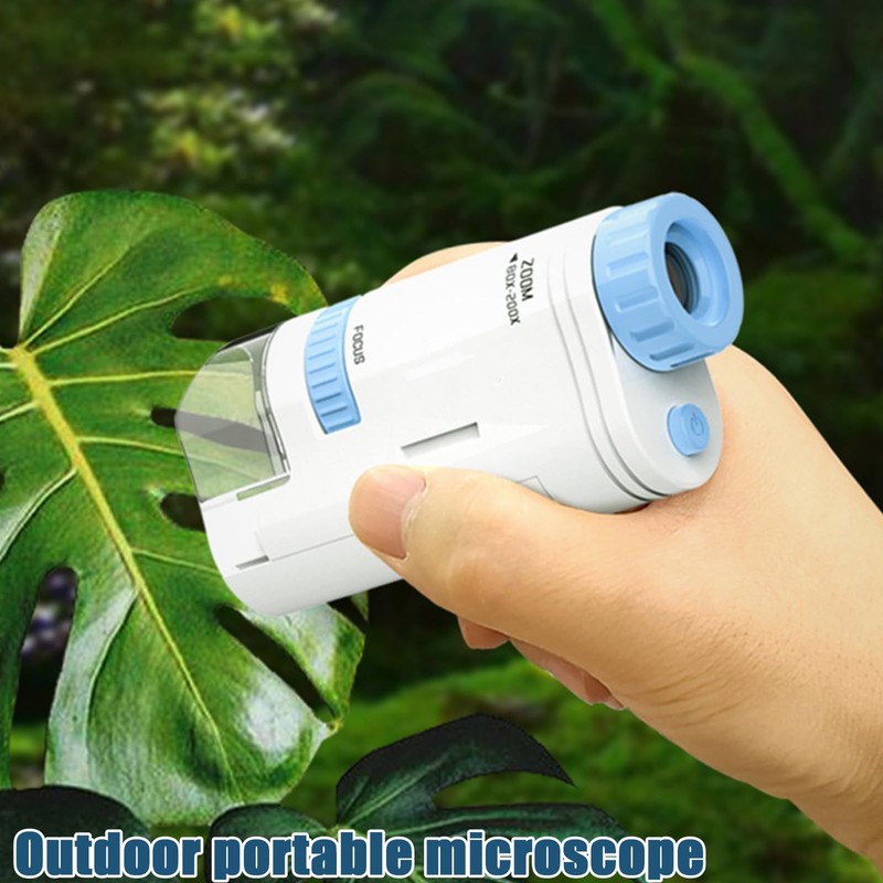 Mini Microscope Children's Funmo Pocket Microscope Children's Microscope for Children