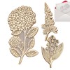 Floral Stamps,Wooden Seal Stamps - Retro Plant Floral Seal, Clear