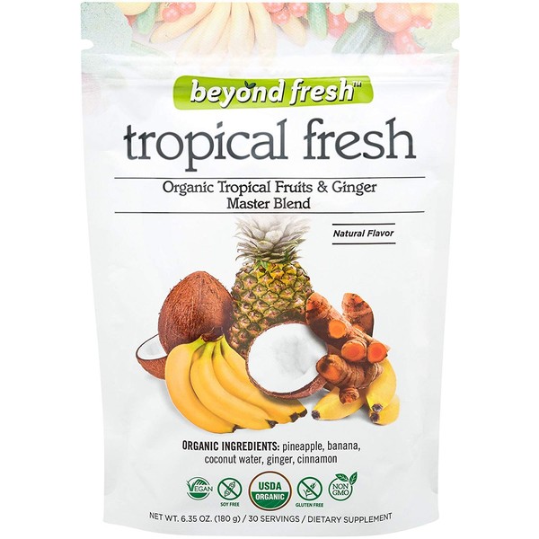 Tropical Fresh Organic Tropical Fruits and Ginger Master Blend by Beyond Fresh, 180 Grams, 180 Gram
