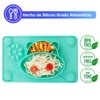 KAREN Plato Autoadherible Silicon para Bebe, Plato Alimenticio de Silicona