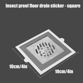 PACIOCEAN 30 Pack Disposable Shower Drain Hair Catcher Mesh Stickers 4" X 4" Mesh Stickers Hair Drainer,Mesh Filter Sink Strainer Stickers,Hair Filte for Bathroom/Bathtub/Kitchen Drain/Bathroom Sink
