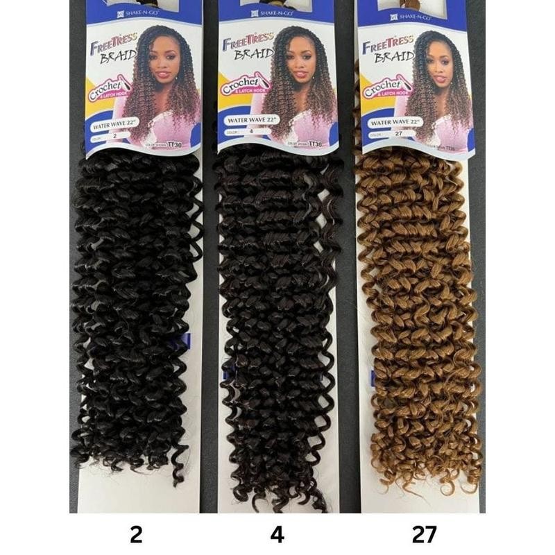 Freetress Braid Crochet Hair - Water Wave Bulk 22" -