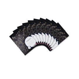 Landre 100050069 Lined School Notepad A5 (16 Sheets of 80 g/m² Fine, Wood-Free Writing Paper with Type 3 Ruling) Pack of 10 in 3 Assorted Designs