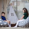 Wekapo Stuffed Animal Storage Bean Bag Chair Cover for Kids