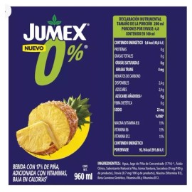 Jumex 4 PACK JUMEX JUGO DE PIÑA 0% BAJO EN CALORÍAS /  JUICE PINEAPPLE - 4 OF 960ml